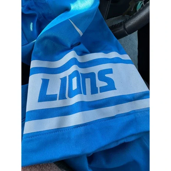 Detroit Lions Jersey Nike NFL On Field Mens XL Blue T.J. Hockinson Football - Picture 7 of 7